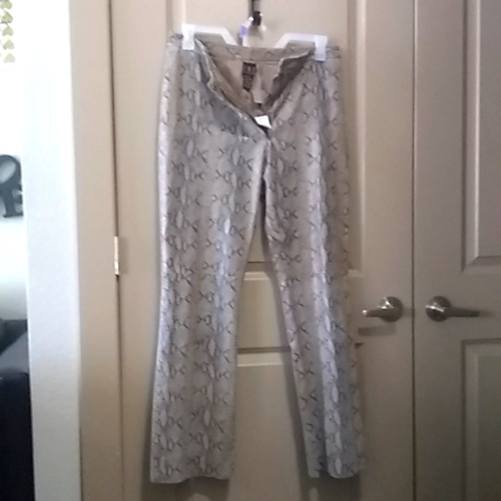 INC women's  leather snake skin print pants size 12